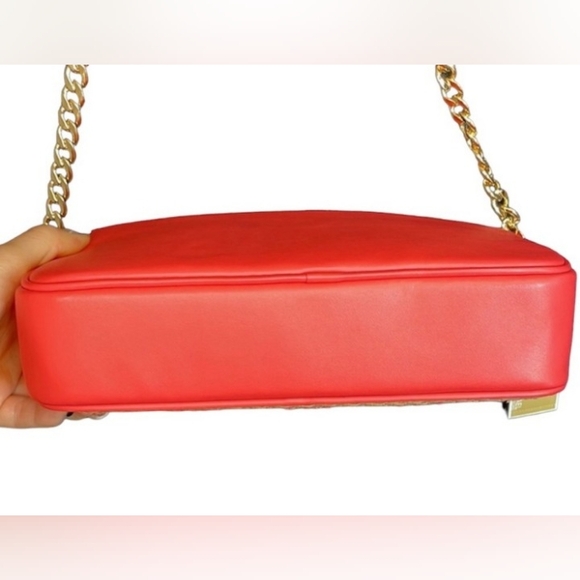 NWT Michael Kors Crossbody Bag -  Pink and Tan Raffia - Picture 6 of 8